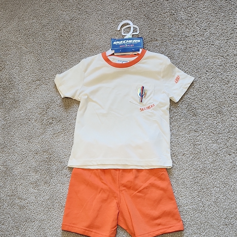 Skechers Cream and Orange Kids' Outfit